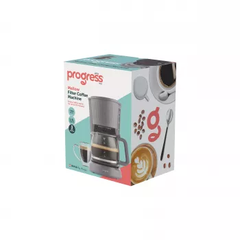 Progress EK6658PVDE caffettiera a filtro Mellow - 1,25 l, 900 W, grigio/argento