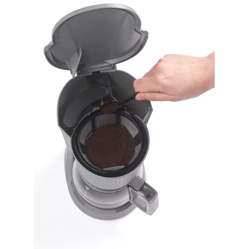Progress EK6658PVDE caffettiera a filtro Mellow - 1,25 l, 900 W, grigio/argento