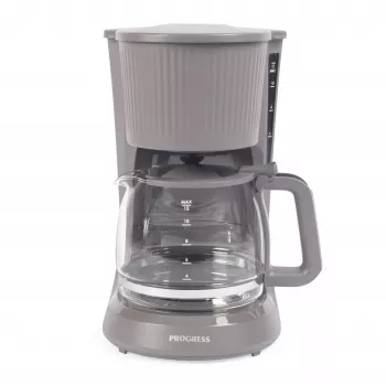 Progress EK6658PVDE caffettiera a filtro Mellow - 1,25 l, 900 W, grigio/argento