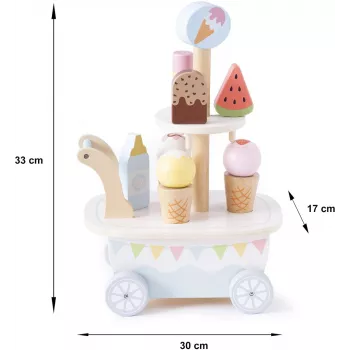Promis LD04 carretto dei gelati in legno giocattolo per bambini