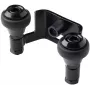 PSG 60.023.9005 supporto guida superiore per cancelli scorrevoli, 60 mm, 2 rulli, nero RAL 9005