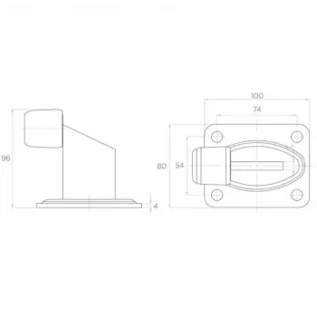 PSG 60.038.7016 paracolpi in gomma per cancello antracite, cilindrico, 40 mm di diametro, 30 mm di altezza, RAL 7016