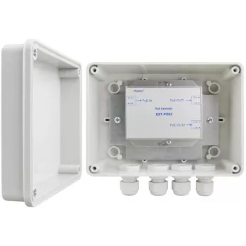 Pulsar EXT-POE2H PoE-Extender in custodia ermetica per 2 telecamere IP