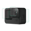 PULUZ PU507 9H set protezione vetro temperato per schermo e obiettivo per GoPro HERO12/11/10 Black – set da 3 pezzi (frontale, posteriore, obiettivo)