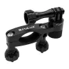 Puluz supporto manubrio in alluminio con rotazione a 360 gradi per action cam (nero)
