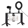 PULUZ Blogerio Kit con ring light LED, treppiedi, supporto per telefono e microfono