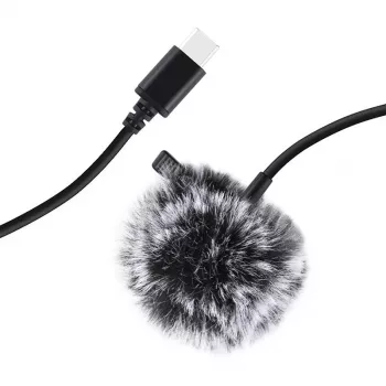 PULUZ microfono Jack Tie con clip PU425 1,5m USB-C