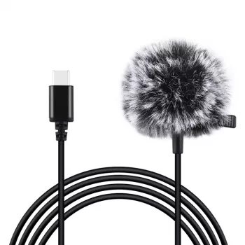 PULUZ microfono Jack Tie con clip PU425 1,5m USB-C