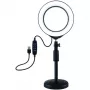 PULUZ Ring Light LED 16cm con stativo 18-28cm USB