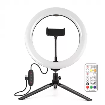 PULUZ Ring Light LED 26cm con treppiede 8,3cm USB