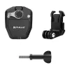 PULUZ clip per parabrezza moto per action camera (DJI Osmo Action 4, GoPro Hero 12, Insta360 Ace Pro / X4) - nero