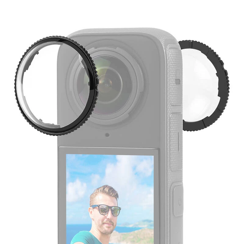PULUZ protezione per obiettivo in vetro ottico per Insta360 X4