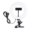 PULUZ PKT3120B ring light professionale 20 cm per vlogging, live streaming e make-up – 80 LED, 10W, 3000K-6500K, dimmerabile in 10 livelli, con clip per monitor e supporto per smartphone – nero