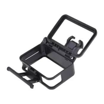 Puluz custodia protettiva per DJI Osmo Action - telaio in PC nero con supporto slitta a freddo, chiusura a sgancio rapido
