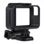 Puluz custodia protettiva per DJI Osmo Action - telaio in PC nero con supporto slitta a freddo, chiusura a sgancio rapido