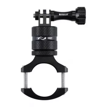 PULUZ PU223B supporto in alluminio per manubrio bici con rotazione a 360 gradi per smartphone - nero