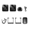 PULUZ PU3153B microfono lavalier wireless 1 TX + 1 RX, 2,4 GHz, USB-C, condensatore omnidirezionale, riduzione del rumore, plug-and-play per Android e PC