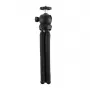 PULUZ PU435 mini treppiede Octopus treppiede flessibile pieghevole con testa a sfera 360° e supporto per smartphone per smartphone, fotocamere compatte, action cam, piccole fotocamere mirrorless, carico max 1,2 kg, nero