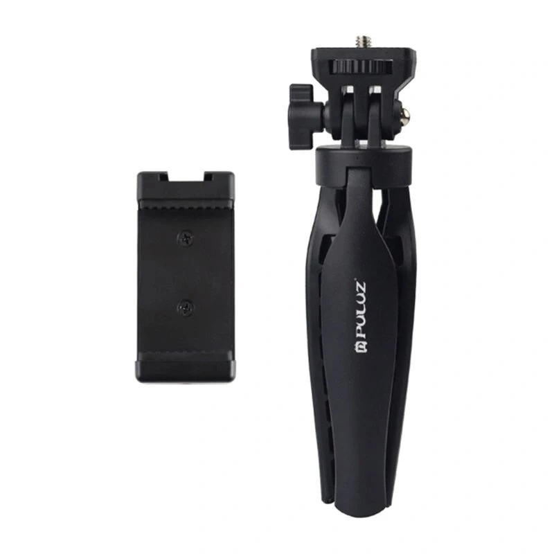 PULUZ PU600B treppiede da tavolo (nero) - treppiede compatto con testa a sfera per smartphone e fotocamere