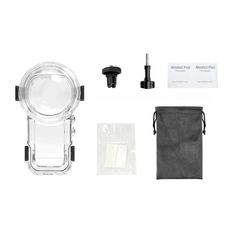 PULUZ PU760T custodia impermeabile (60 m) con supporto a sgancio rapido per Insta360 X5 (trasparente)