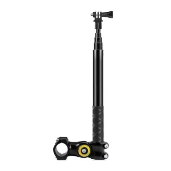 PULUZ PU817 supporto manubrio per biciclette e motociclette | vite da 1/4 di pollice, testa a sfera 360°, morsetto 20-32 mm, per action cam e treppiedi, nero