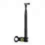 PULUZ PU817 supporto manubrio per biciclette e motociclette | vite da 1/4 di pollice, testa a sfera 360°, morsetto 20-32 mm, per action cam e treppiedi, nero