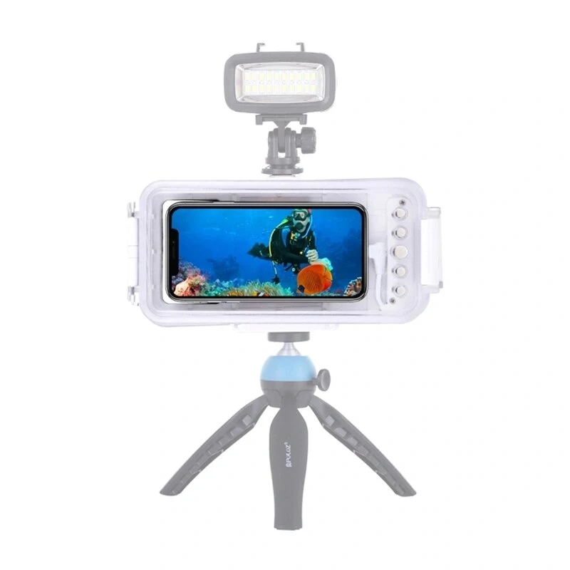 PULUZ PU9010W custodia impermeabile per iPhone – custodia subacquea 45 m, bianco