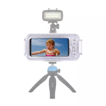 Puluz PU9100W custodia impermeabile (45 m) per smartphone USB-C – fotografia e videografia subacquea (bianco)