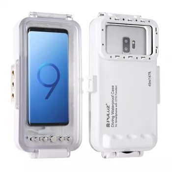 Puluz PU9100W custodia impermeabile (45 m) per smartphone USB-C – fotografia e videografia subacquea (bianco)