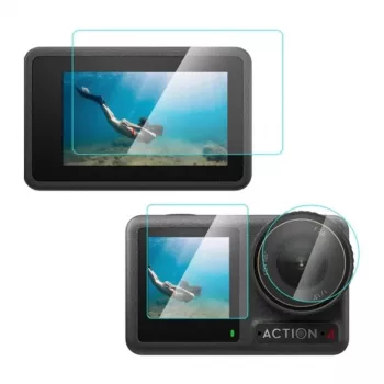 PULUZ Pellicola protettiva in vetro temperato per DJI Osmo Action 4, trasparente