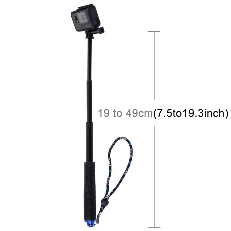 PULUZ selfie stick per action cam (DJI, GoPro, Insta360) - nero