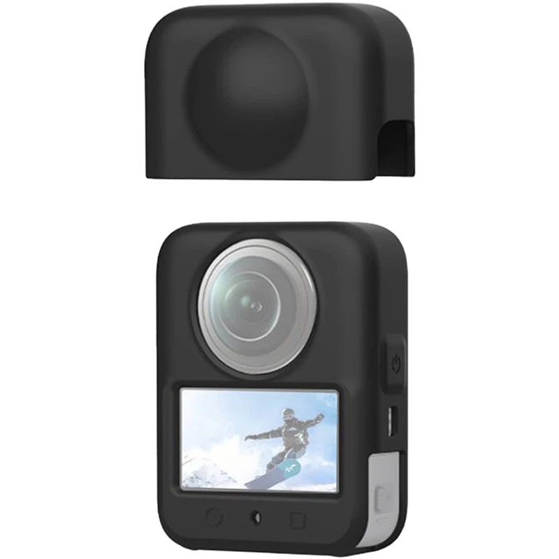 PULUZ PU783B copriobiettivo in silicone per DJI Osmo 360, nero