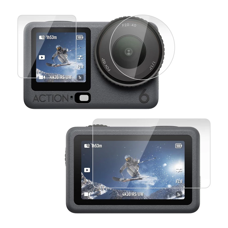 PULUZ set di vetro temperato per DJI Osmo Action 6, 3 pz. (PU1067T)