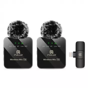 PULUZ microfono digitale wireless doppio, clip-on, Lightning