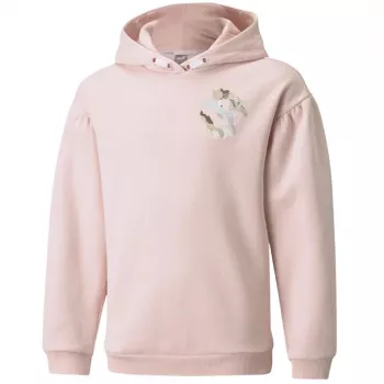 PUMA Alpha Hoodie FL felpa ragazzo rosa chiaro taglia 164