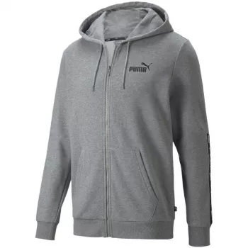 PUMA ESS+ Tape Felpa con cappuccio full-zip TR uomo Medium Gray Heather