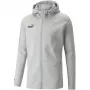 PUMA teamFINAL Casuals felpa con cappuccio e zip integrale uomo, Medium Grey Heather