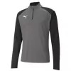 PUMA teamLIGA 1/4 felpa con zip uomo grigio-nero