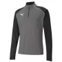 PUMA teamLIGA 1/4 felpa con zip uomo grigio-nero