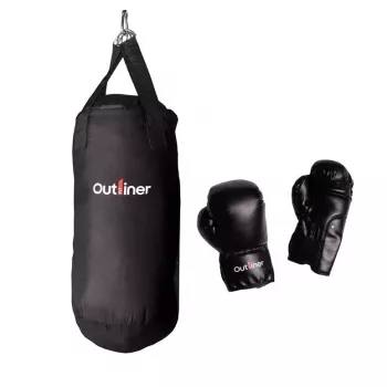 set sacco da boxe SG-1080-10kg 10 kg nero con guantoni e catene