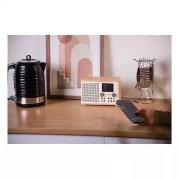 Pure Classic H4 DAB/DAB+/FM radio digitale con Bluetooth, Cotton White/rovere