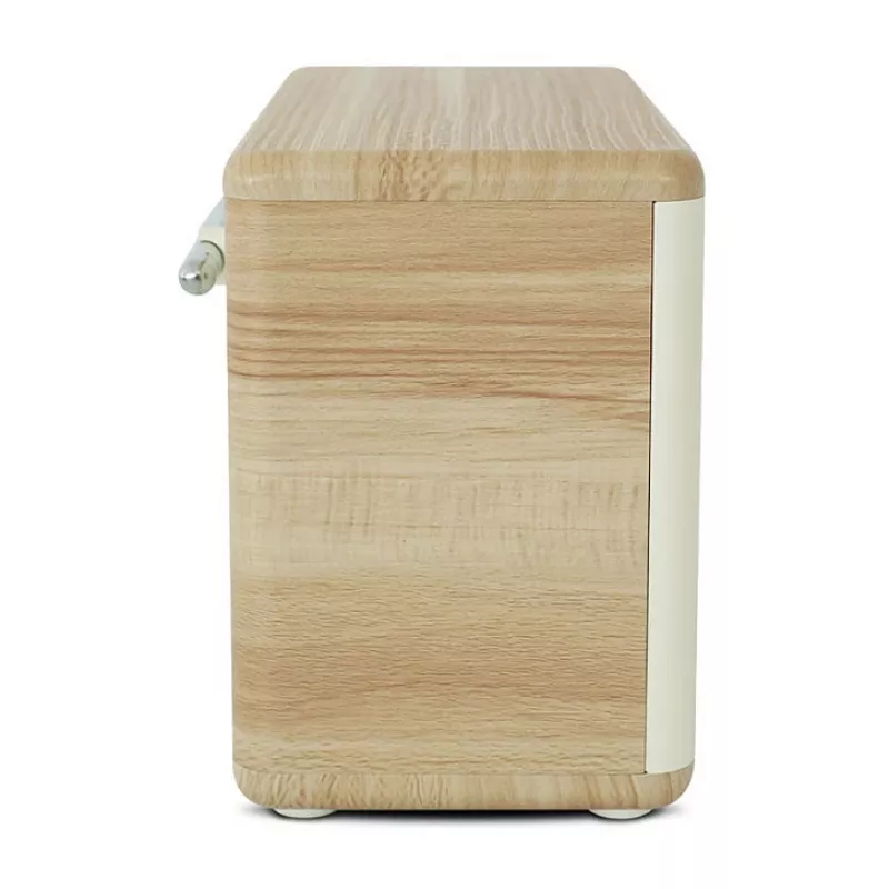 Pure Classic H4 radio digitale DAB+/FM, display a colori da 2,4 pollici, sveglia, timer di spegnimento e timer da cucina, Cotton White/rovere