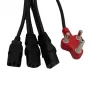 PWR Dedicated to 3 Headed Cable 3,8 m - cavo di ricarica e dati intrecciato 3-in-1 USB-A a Lightning, USB-C, Micro-USB, nero