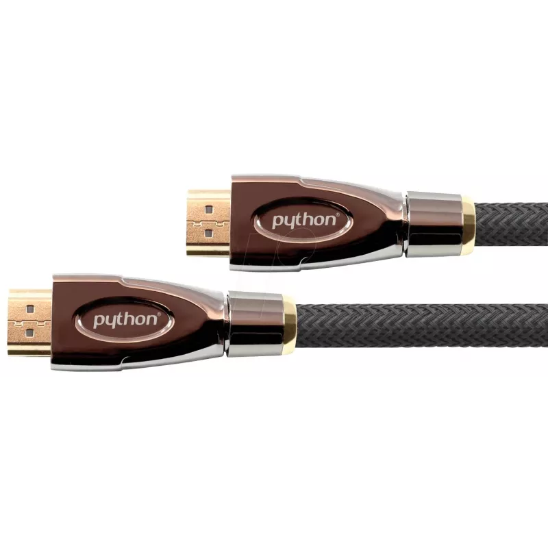 PYTHON GC-M0022 cavo HDMI attivo High-Speed 20m con Ethernet, 4K2K/UHD, chip Redmere, contatti dorati, OFC, treccia in nylon, nero