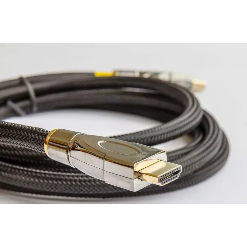 PYTHON GC-M0022 cavo HDMI attivo High-Speed 20m con Ethernet, 4K2K/UHD, chip Redmere, contatti dorati, OFC, treccia in nylon, nero