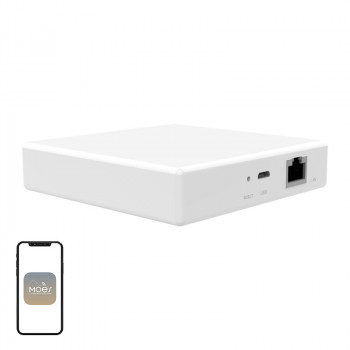 MOES MZHUB-MS hub smart home ZigBee 3.0 Matter Thread Bluetooth Mesh, bianco