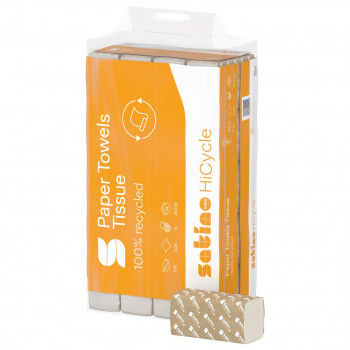 Satino HiCycle asciugamani di carta piega W, bianco brillante, 3000 fogli