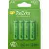 GP ReCyko batterie ricaricabili AA NiMH, 1300 mAh, 1,2 V, confezione da 4