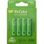GP ReCyko batterie ricaricabili AA NiMH, 1300 mAh, 1,2 V, confezione da 4