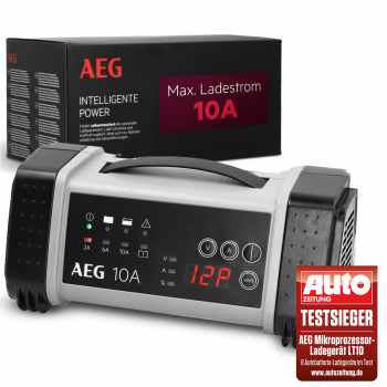 AEG LT10 97024 caricabatterie automatico, 12/24 V, fino a 10 A, display LED